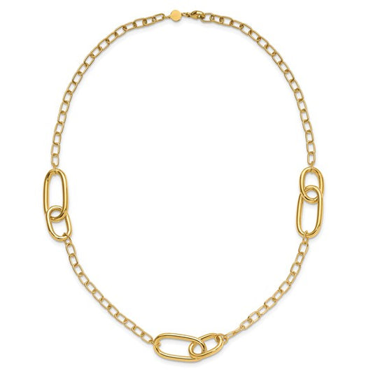 Gold Fancy Link Necklace