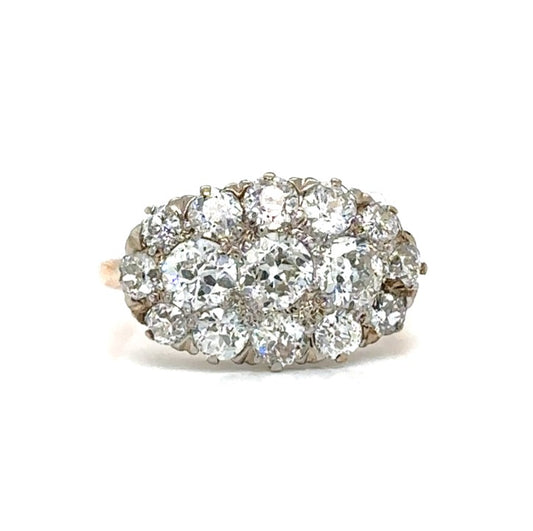 Diamond Cluster Ring