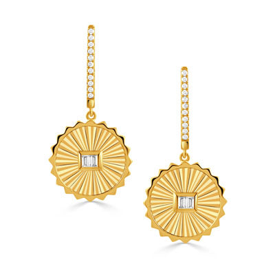Gold And Diamond Earrings