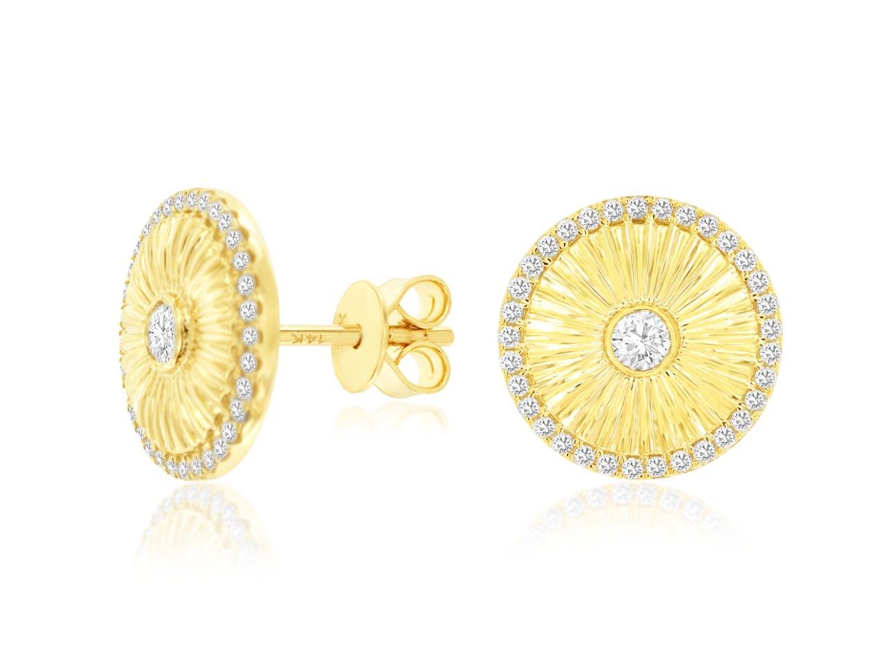 Gold And Diamond Earrings