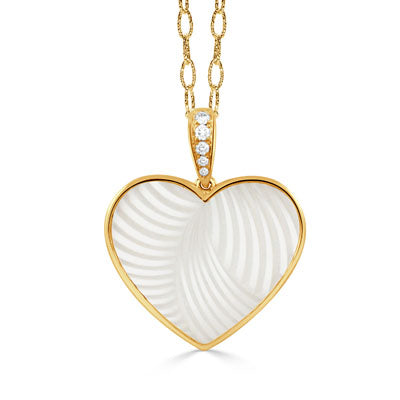 Mother Of Pearl Heart Necklace