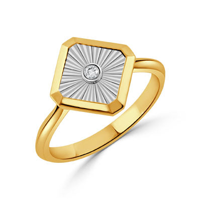 Two-Tone Gold And Diamond Ring