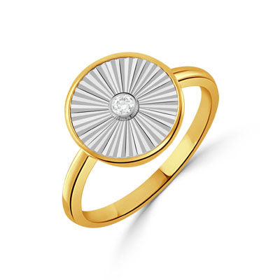 Two-Tone Gold And Diamond Ring