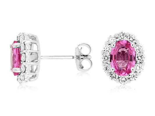 Pink Sapphire Earrings
