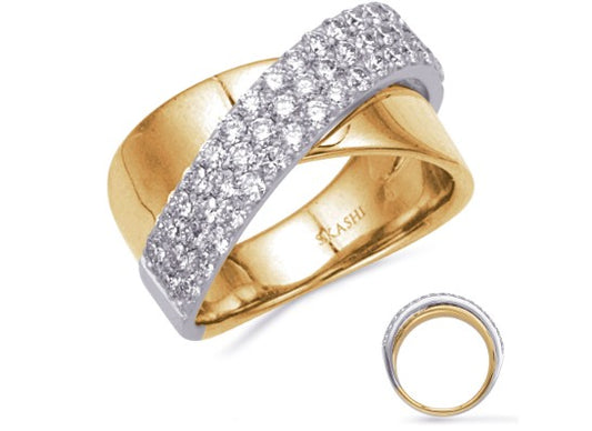 Diamond Crossover Ring